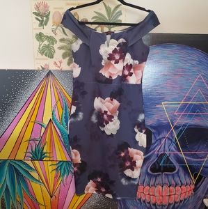 Nastygal Floral Bodycon Midi Dress